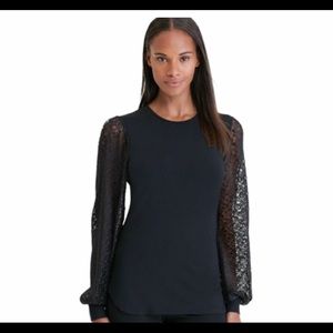 Ralph Lauren Hauta Top w Lace Long Sleeves